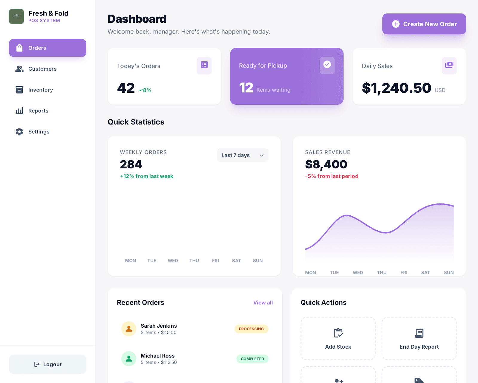 Smart Dashboard Mockup